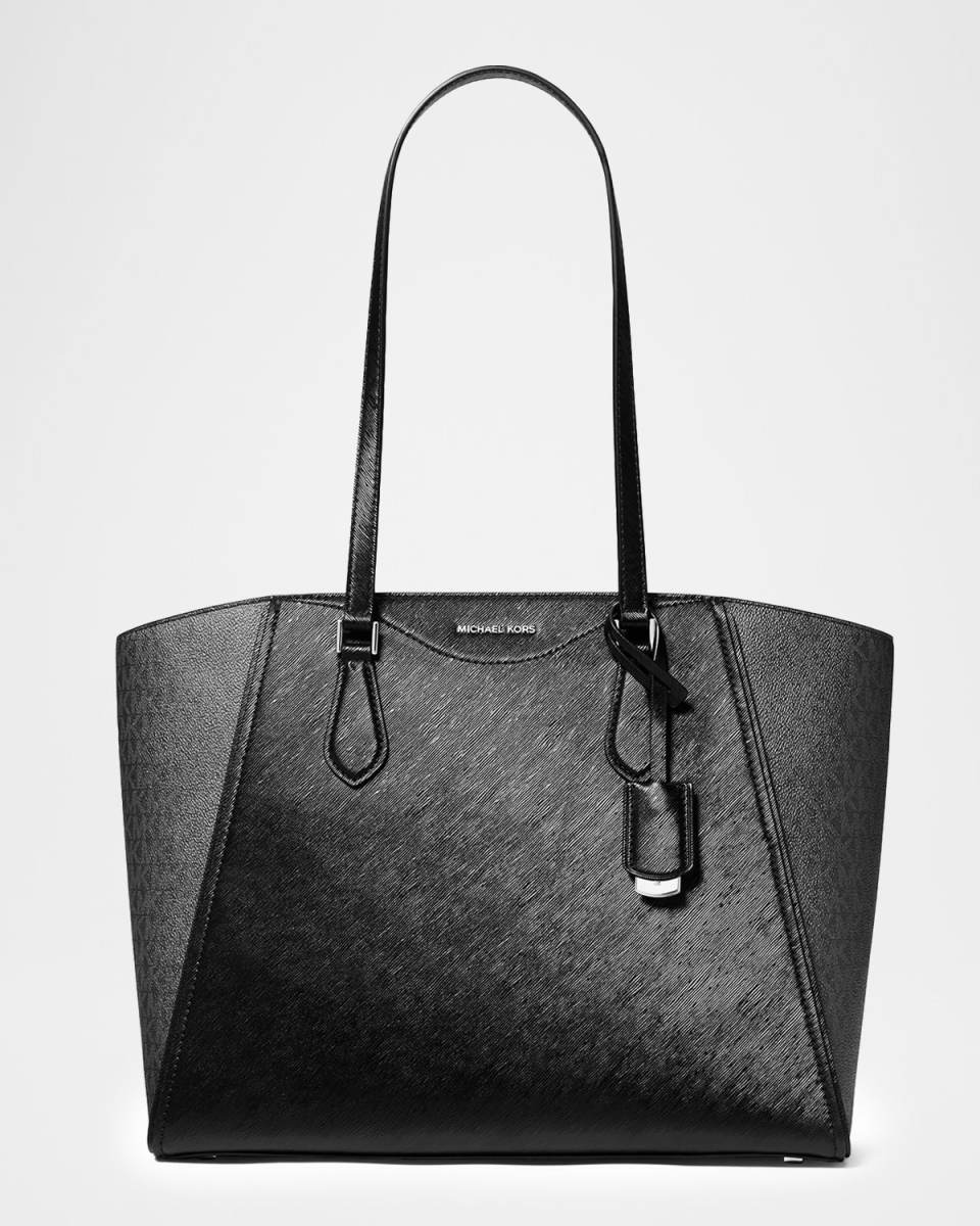 Taryn Large Metallic Leather Tote Bag